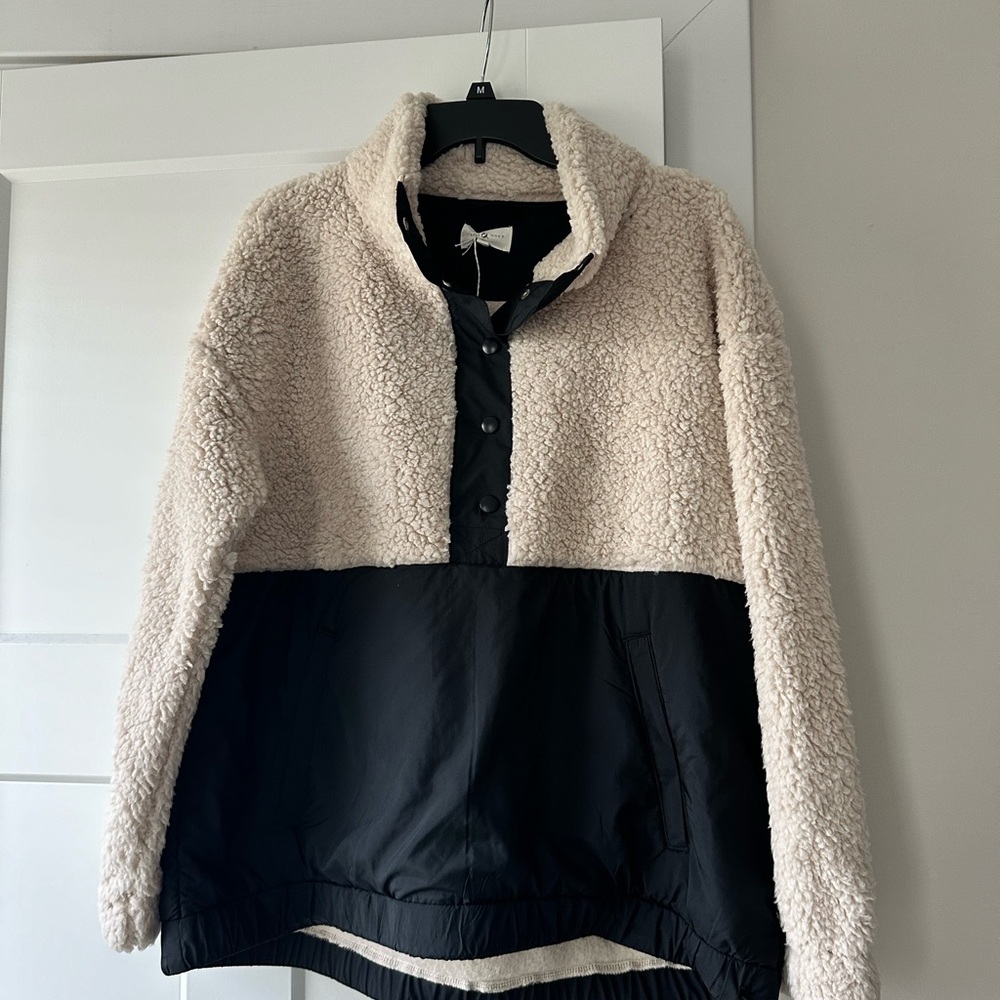 Lou & Grey Cream and Black Teddy Jacket